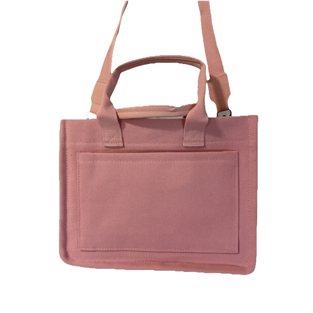 Canvas Tote Bags For Women Large Shoulder Hobo Handbag Purse Multi‎ Pocket Pink
